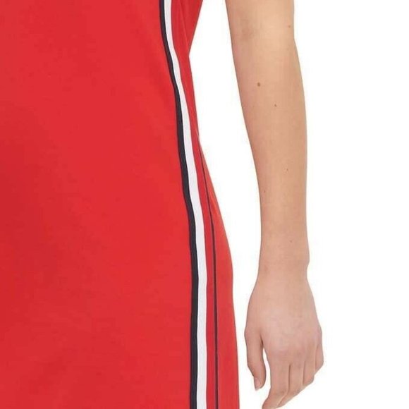 Tommy Hilfiger Women's T-Shirt Embroidered Dress-Red (Scarlet) - Picture 3 of 6